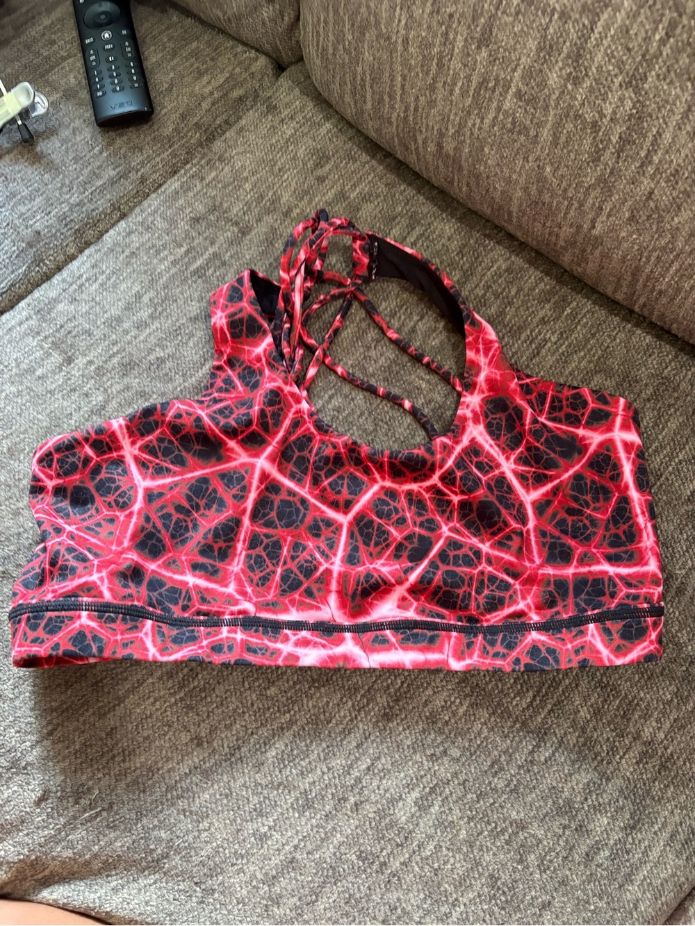 CVG Rage Strappy Sports Bra Large Red Black Retired Rare